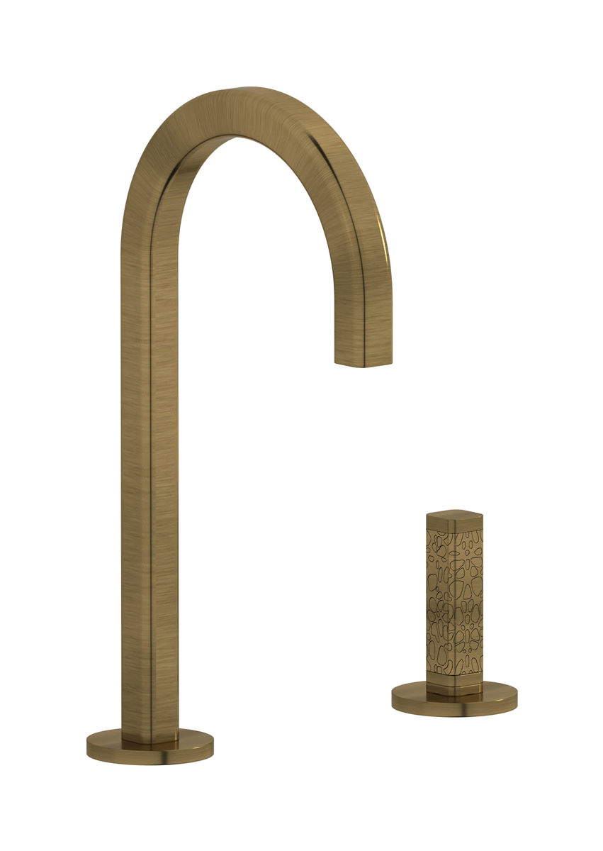 Смеситель для раковины на 2 отверстия WE ARE IB ei394mb_4 Modern Bronze Elio