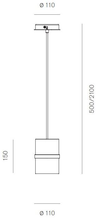 Firmamento Milano Светодиодная подвесная лампа из дутого стекла Piccola boa Cg-041ps-ni- - Вид №1