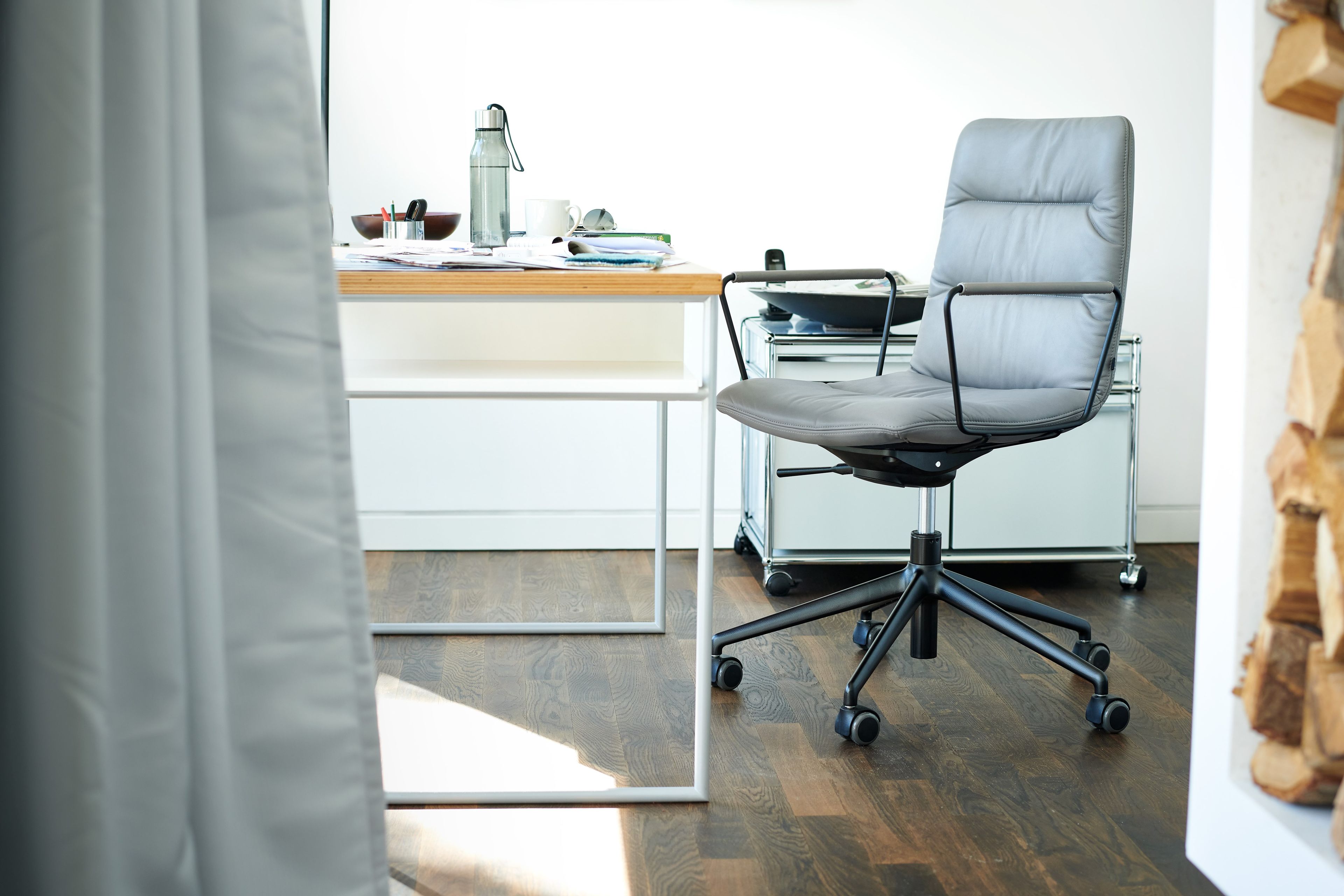 Мягкое вращающееся офисное кресло с подлокотниками KFF Arva Light ARCH-00051423 - Вид №5