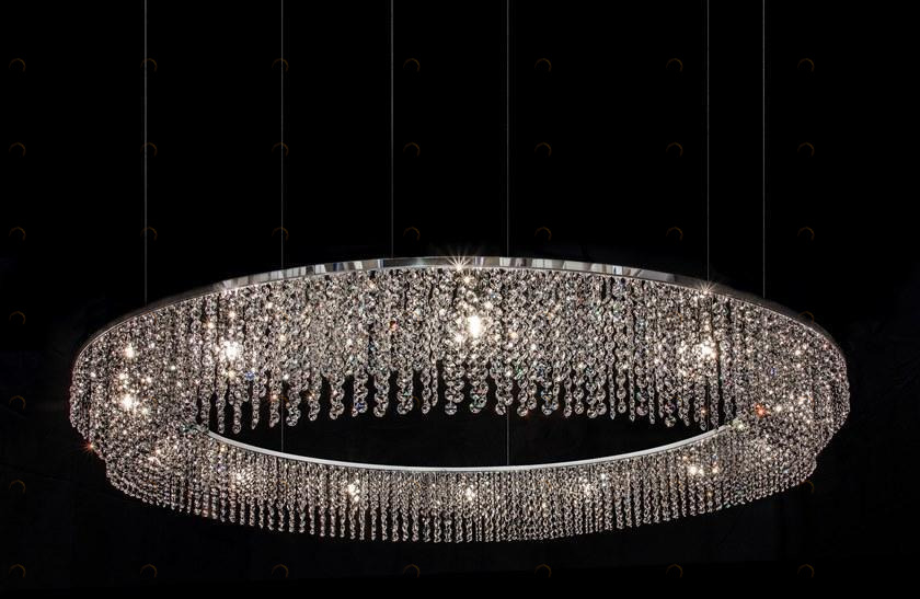 ILFARI Подвесной светильник прямого света из металла с кристаллами Sky cycles sun-id-1479744