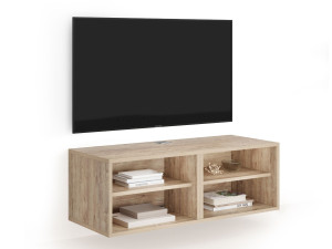 Подвесной ТВ-шкаф из меламиновой ткани с системой кабельных втулок