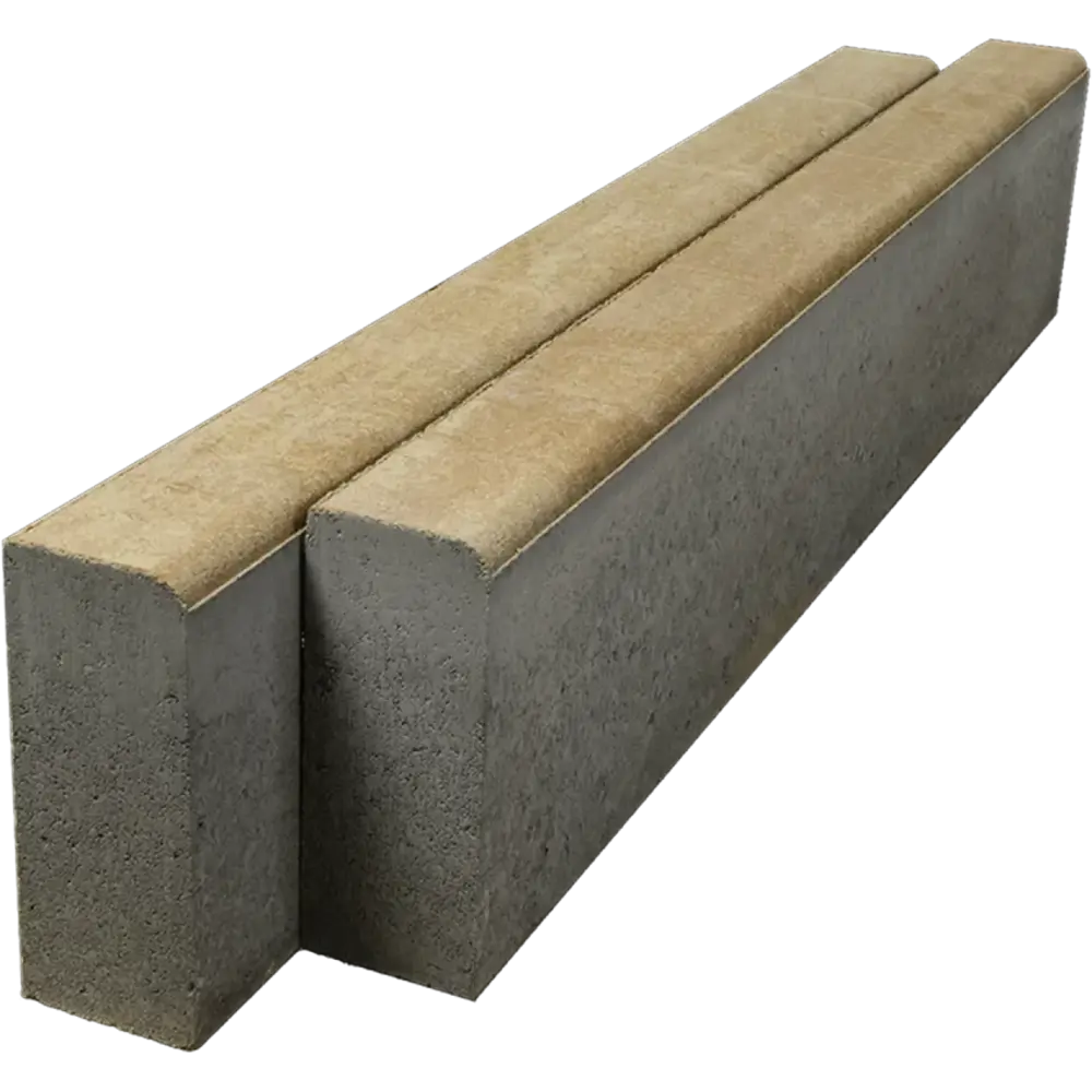 Бордюр тротуарный BRAER 1000x80x200 мм цвет миндаль 89356885 STLM-2194807 