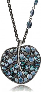 10593889 Michael Aram Подвеска на цепочке "Ботанический сад" (серебро, голубые топазы) Серебро 925