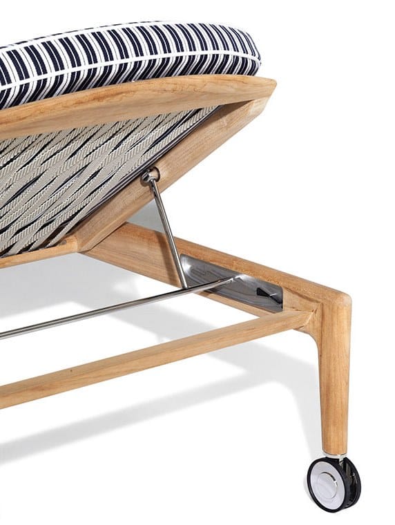 Садовая кровать с откидной спинкой из тикового дерева с колесами Poltrona Frau Boundless Living Outdoor Collections ARCH-00141946 - Вид №13