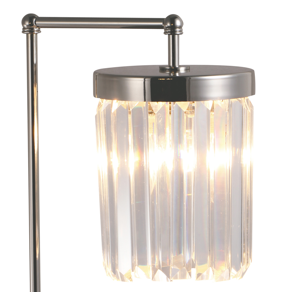 Настольная лампа Pimlico Gold от Delight Collection прозрачная с никелем KR0773T-1 DELIGHT COLLECTION ИНТЕРЬЕРНЫЕ 244912 Прозрачный;серебро  - Вид №1