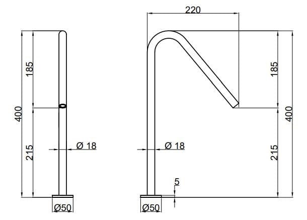 Смеситель для раковины из нержавеющей стали с 2 отверстиями Antoniolupi AYATISIMPLE ARCH-00134976 - Вид №2