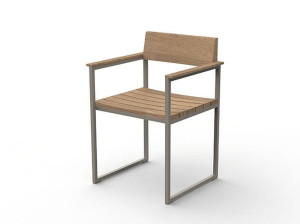 Алюминиевый и ТИК садовый стул с подлокотниками