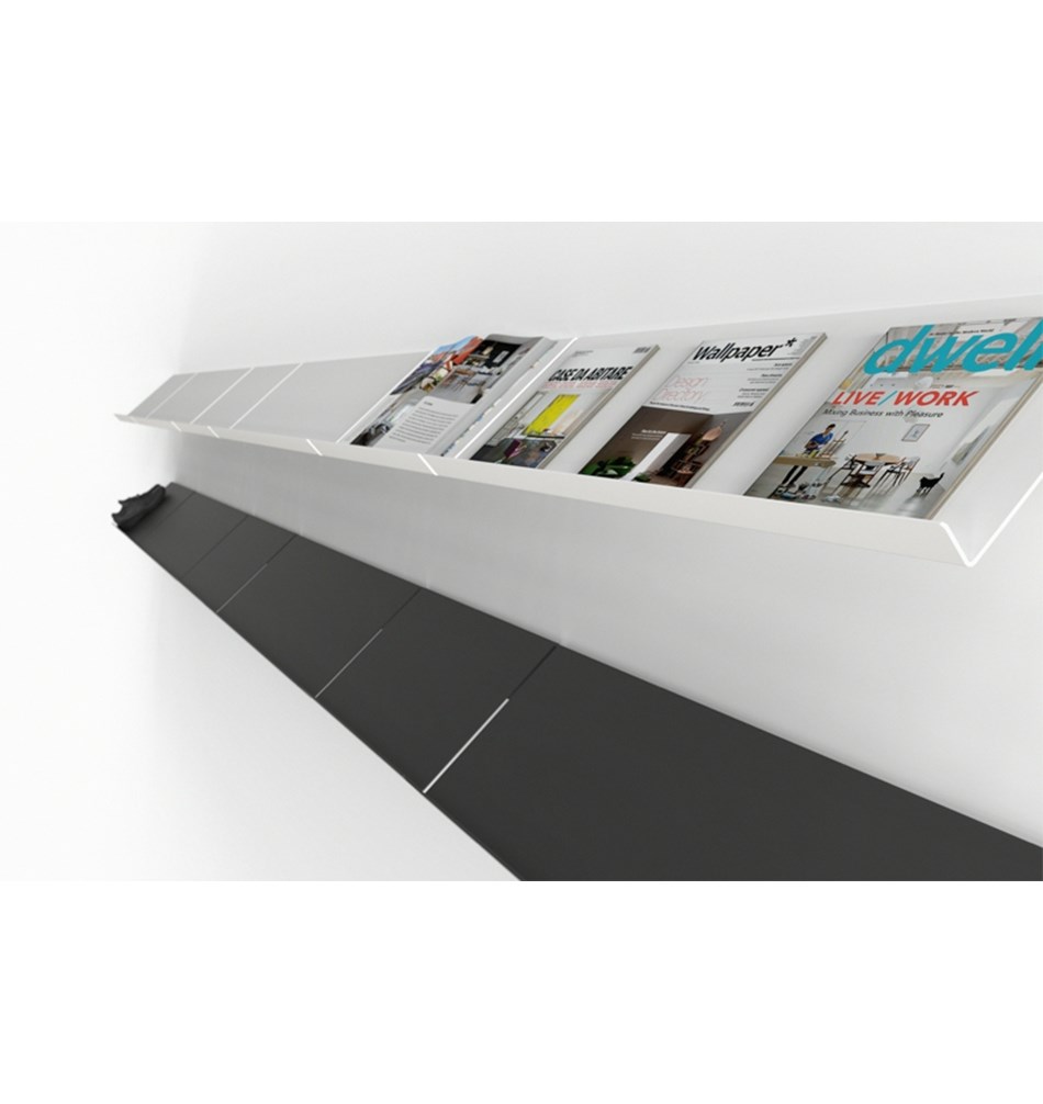 FROST Полка для обуви / магазина 4038 60cm » белая Алюминий Белый U4038-W  - Вид №4