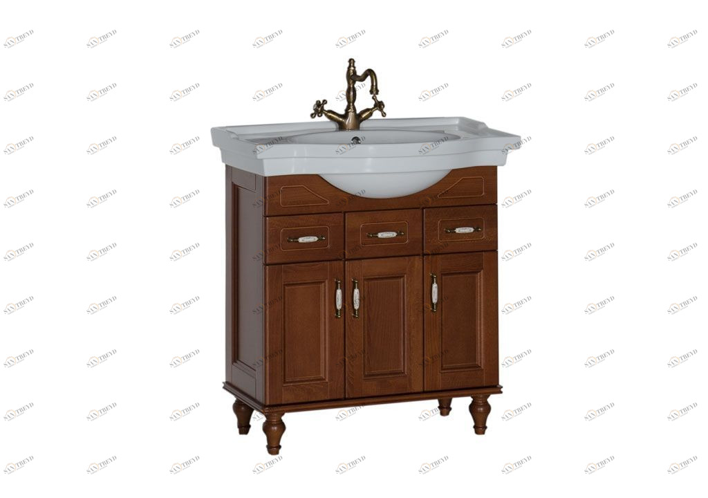 Тумба с раковиной Aquanet Амелия 80 орех 0017945500181619