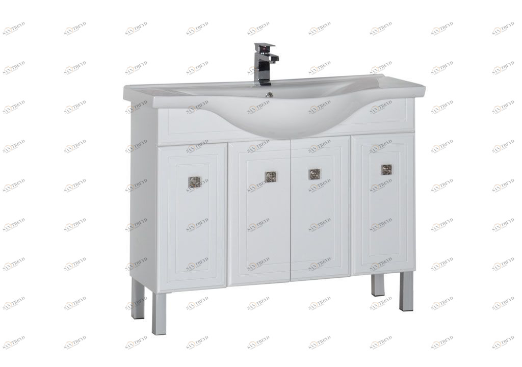 Тумба под раковину Aquanet Стайл 105 белый (4 дверцы) sun-id-271864