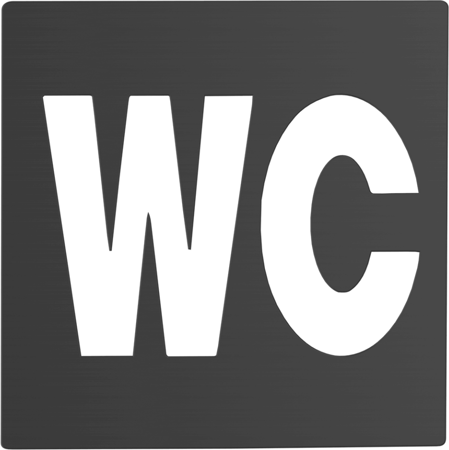 A885-N_WC Знак из нержавеющей стали «WC»