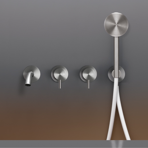 Настенных 2 смесителей, установленных для ванной с носиком L. Максимум. 185 мм и круглый ручной душ диаметром 80 м т  MIL44H CEADESIGN  - Вид №1