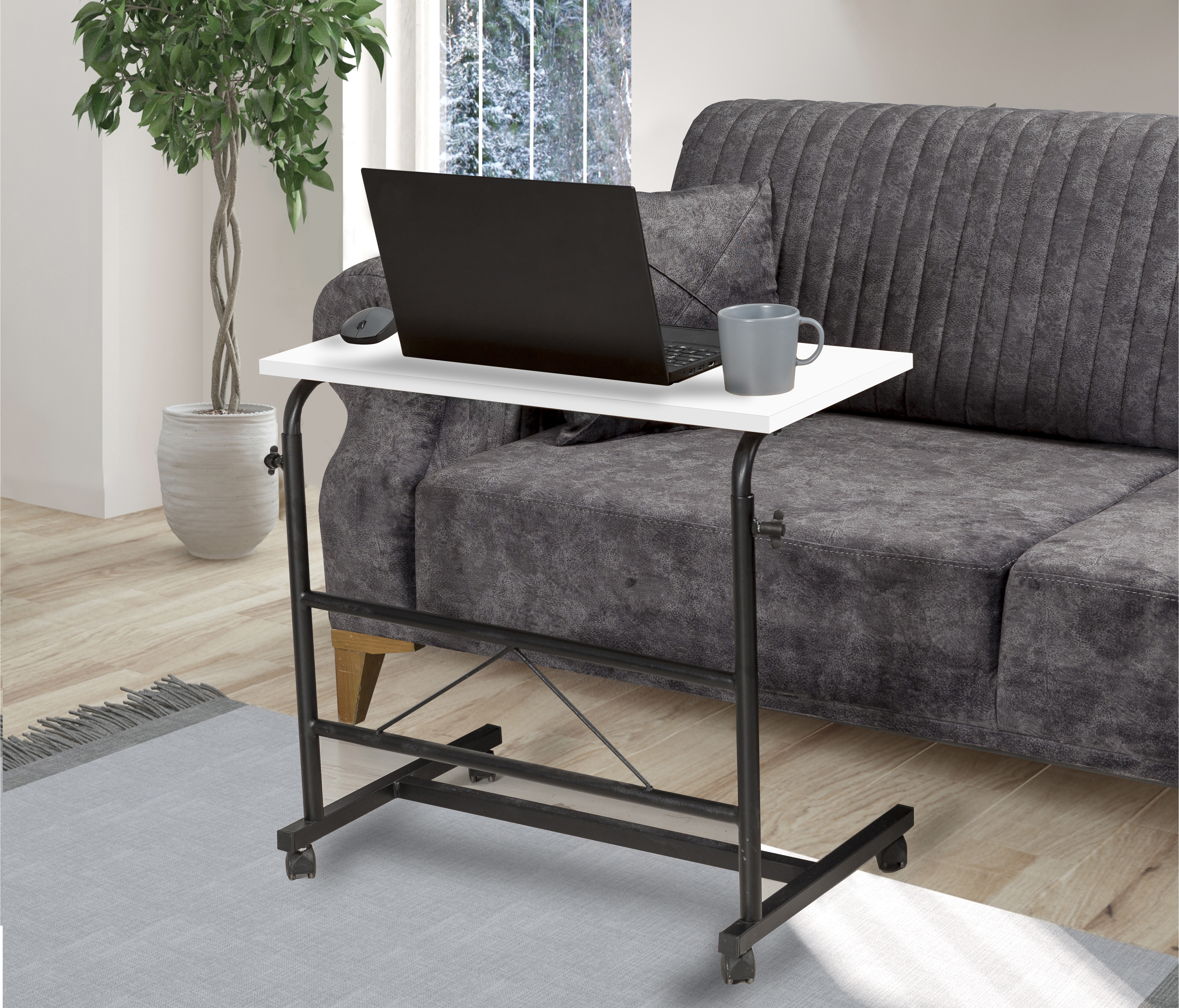 91070294 Компьютерный стол F17 70x99x35 см ДСП цвет белый STLM-0467902 ISMAT DECOR
