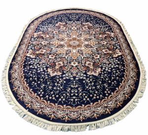 91219246 Ковер овал 200х285 см полипропилен ISFAHAN цвет синий STLM-0521141 MERINOS