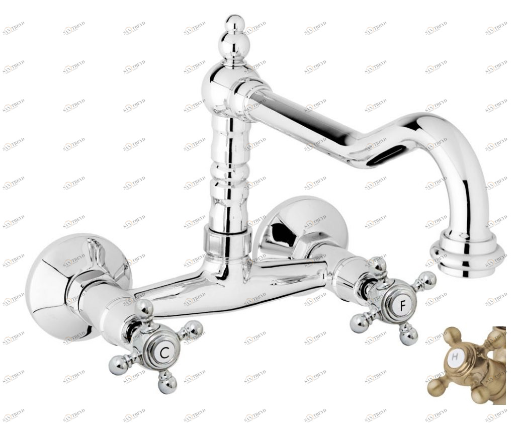 Кухонный смеситель настенного монтажа CEZARES GOLF-LLP-02