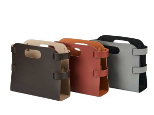 Кожаная стойка для журналов