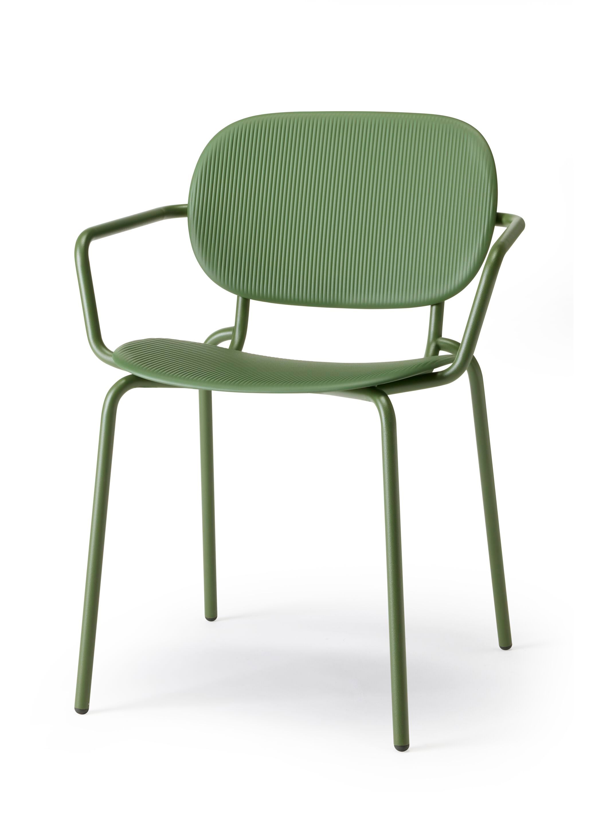 Кресло из переработанного инженерного пластика со стальной рамой и подлокотниками S-CAB Si-Si ARCH-00021902 - Вид №9