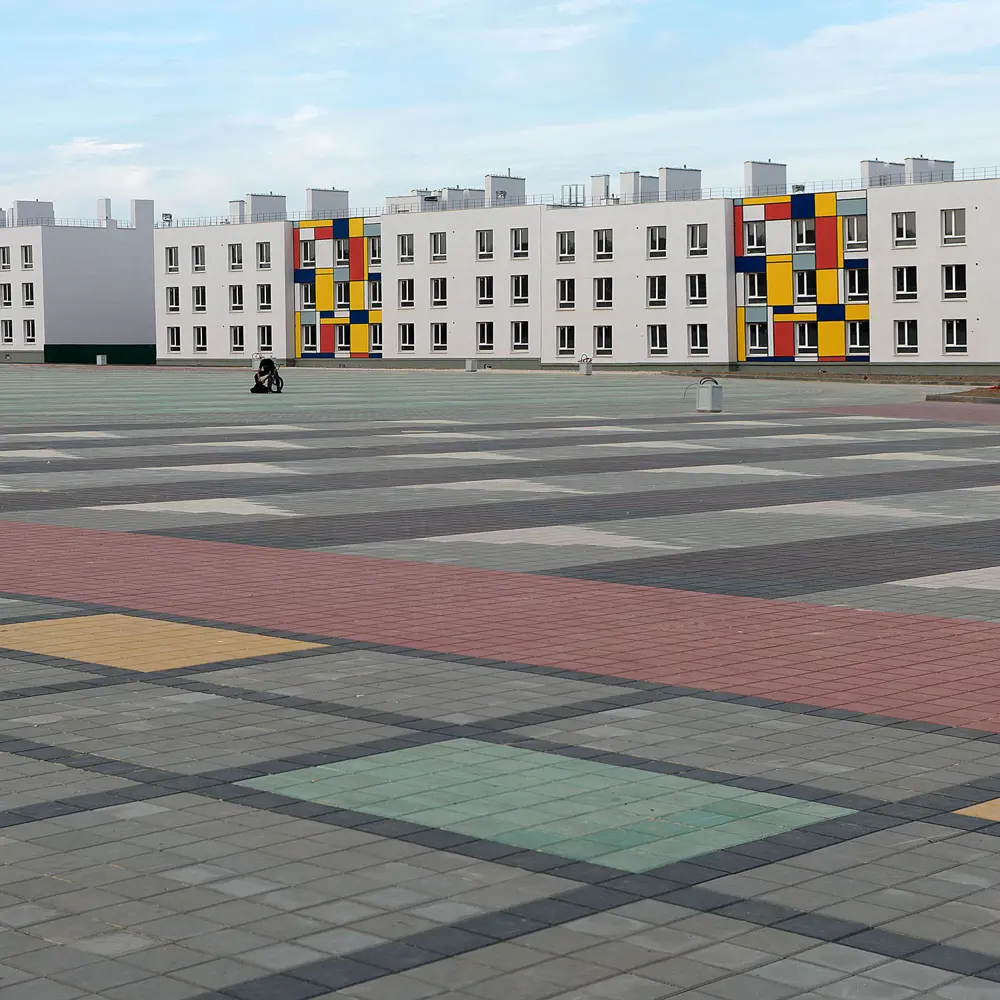 Плитка тротуарная двухслойная Braer Лувр 200x200x60 мм цвет серый 82001776 STLM-2146067  - Вид №4