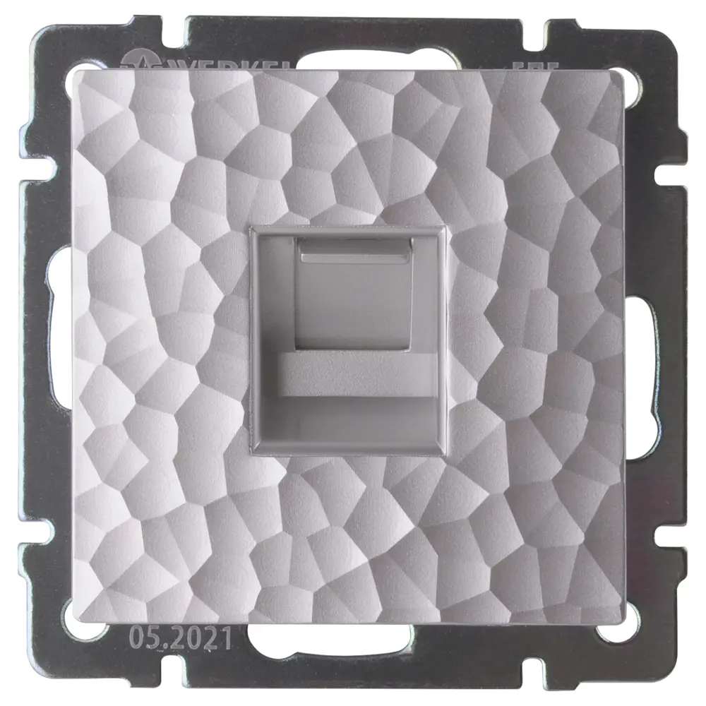 Компьютерная розетка встраиваемая Werkel Hammer RJ45 без заземления цвет серебряный STLM-2128072