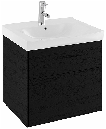 42553 IFO Sense тумба под умывальник с двумя ящиками, W = 600 мм, W1 = 622 мм, темно-серый - Вид №7