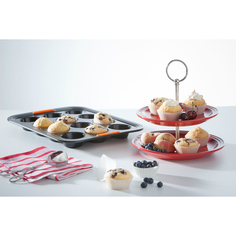 Форма для кексов Le Creuset, углеродистая сталь, антипригарное покрытие, 12 шт., черная 94100140000000 - Вид №1