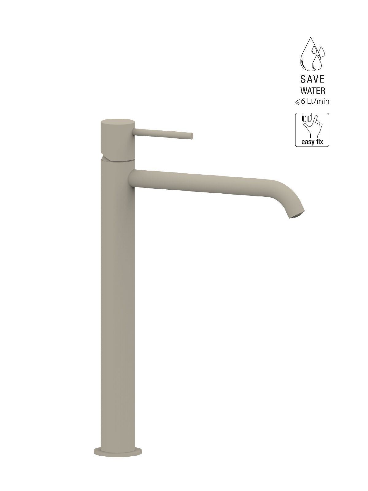 Однорычажный смеситель для раковины с высоким верхом Rubinetterie Frattini Pepe XL ARCH-00048045 - Вид №17