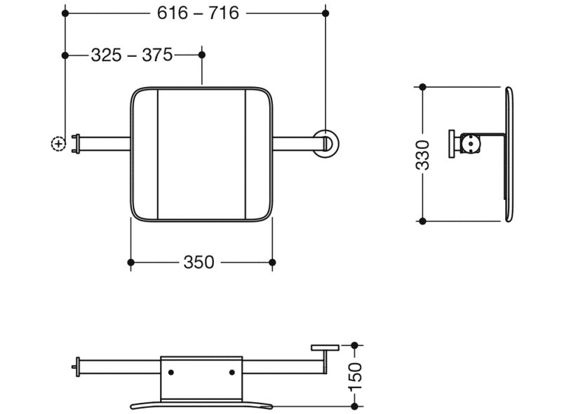 900.51.90360 поддержка спины HEWI Stützen  - Вид №5
