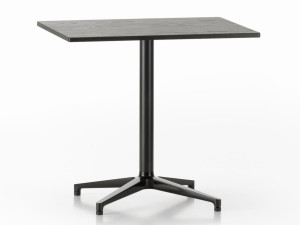 Прямоугольный стол из стали и дерева со спицевым основанием