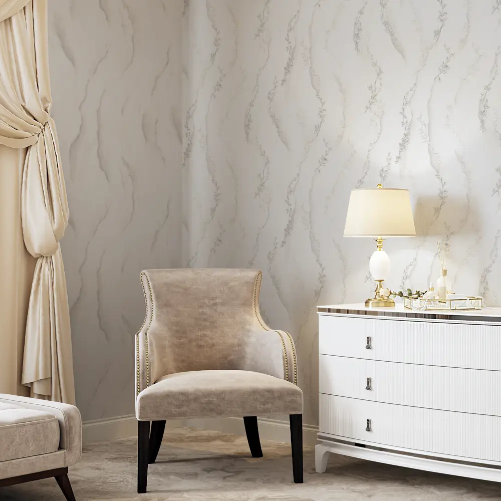 Обои флизелиновые Palitra Home Benua белые 1.06 м HC72400-11 STLM-2027896 - Вид №5