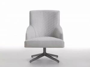 i 4 Mariani Вращающееся кресло в современном стиле из кожи с 4-мя спицами и подлокотниками. Moore