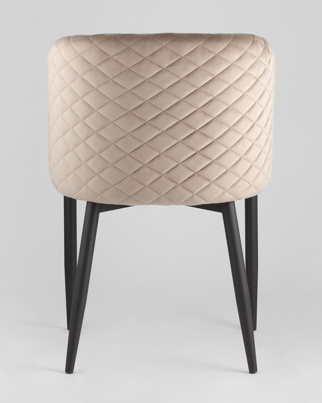 Стул с подлокотниками мягкий шампань с черными металлическими ножками "Молли" STOOL GROUP ДИЗАЙНЕРСКИЕ 00-3881929 Бежевый  - Вид №4