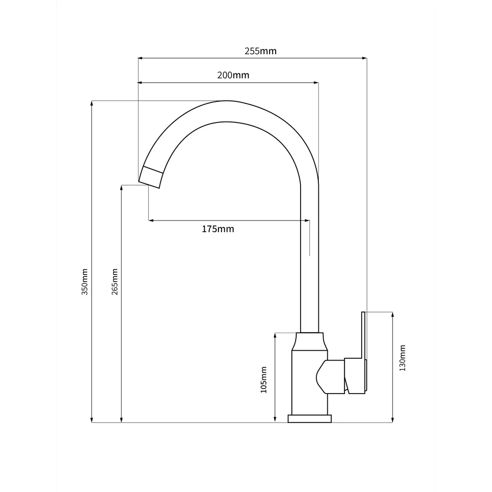 Смеситель кухонный Vidage VFR8631 SI высота 35 см цвет сатин STLM-2110591 - Вид №6
