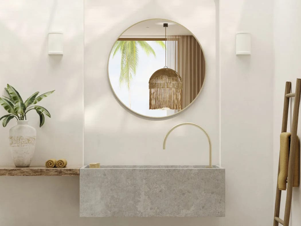 Одиночный подвесной умывальник из натурального камня COCOON Piet Boon ARCH-00052879