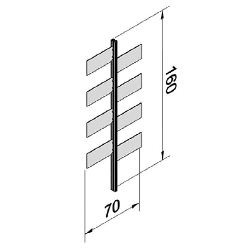 Крытый стальной знак знак STUDIO T Teknoline ARCH-00006139 - Вид №2