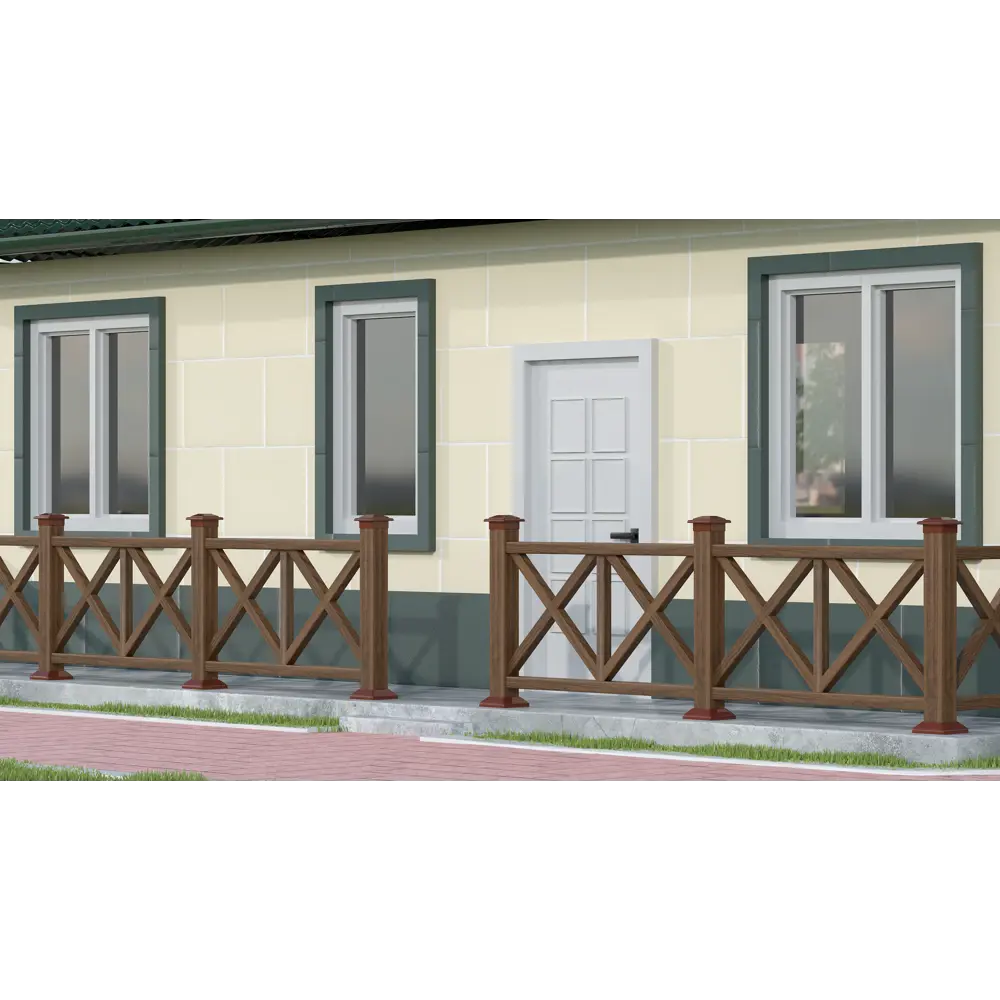 Перила прямоугольные Groentec ДПК 45x92x3000 мм венге STLM-2167575 - Вид №3