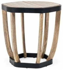 Ethimo Круглый садовый столик из тика Swing Swtb05