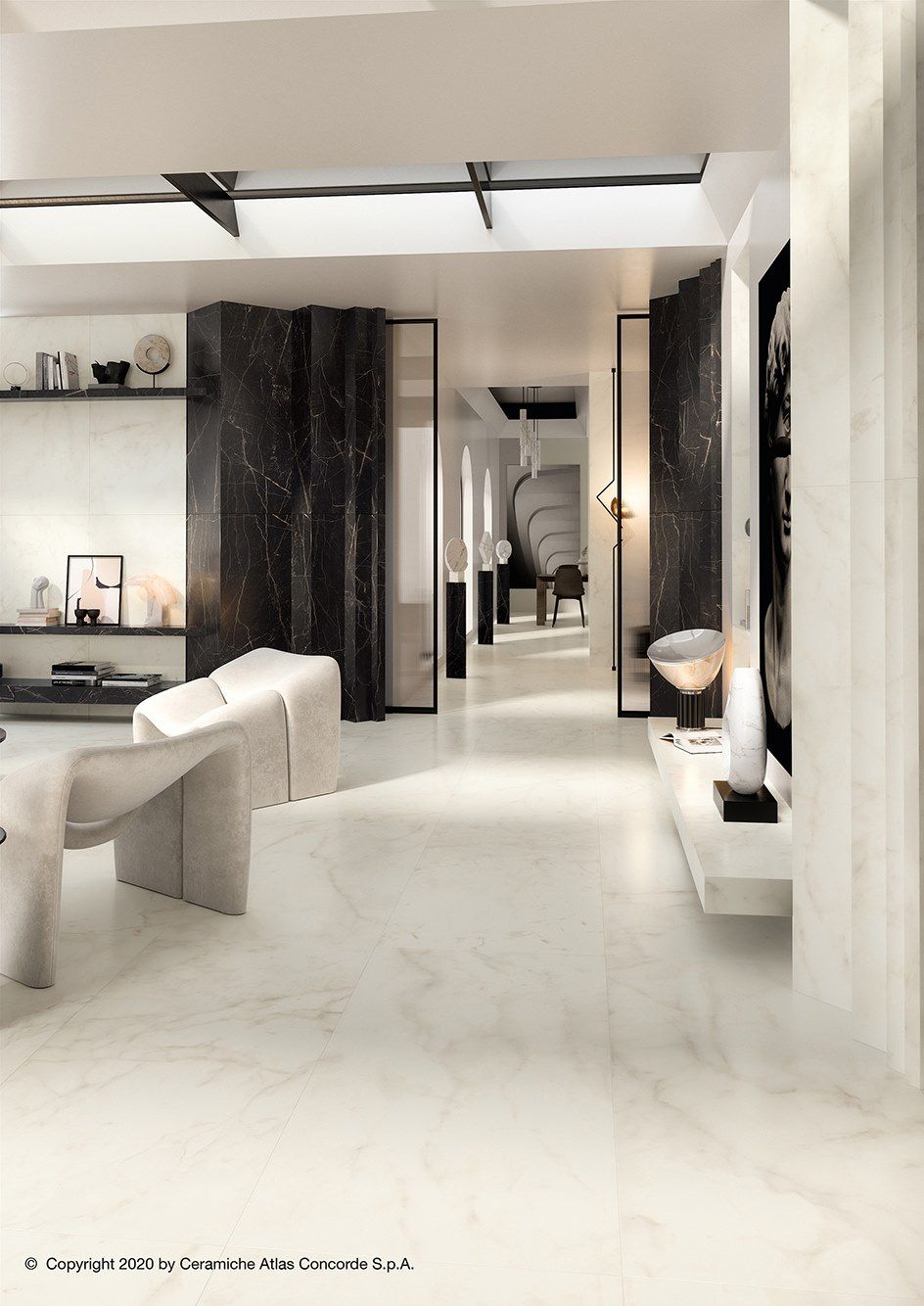 Пол из керамогранита с мраморным эффектом Atlas Concorde Marvel Shine ARCH-00045897 - Вид №25