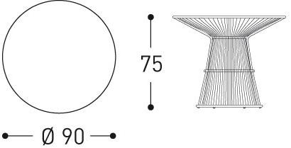 Varaschin Круглый стол из синтетического волокна со стеклянной столешницей sun-id-1430846 - Вид №4