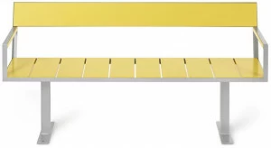 Nola Industrier Скамья из стали со спинкой Sidewalk