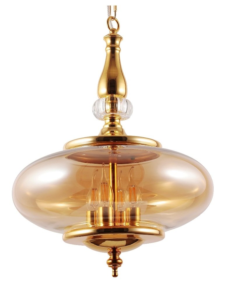 Подвесной светильник Crystal Lux Miel SP4 Gold CRYSTAL LUX ДИЗАЙНЕРСКИЕ, MIEL 102840 Золотой  - Вид №1