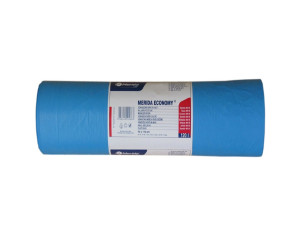 W41N Одноразовые мешки для мусора ЭКОНОМ, 70 x 110 см, вместимость 120 л, рулон 50, СИНИЙ, HDPE Merida