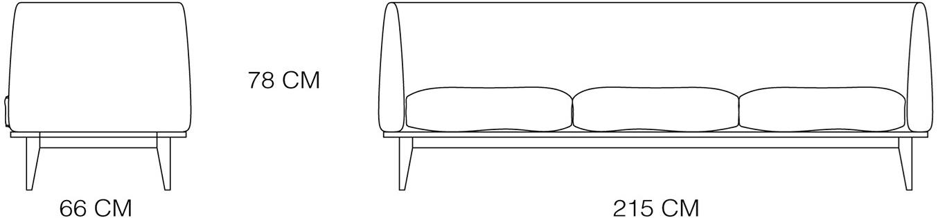 Branca Lisboa 3-х местный тканевый диван Sofo sun-id-1437866 - Вид №4