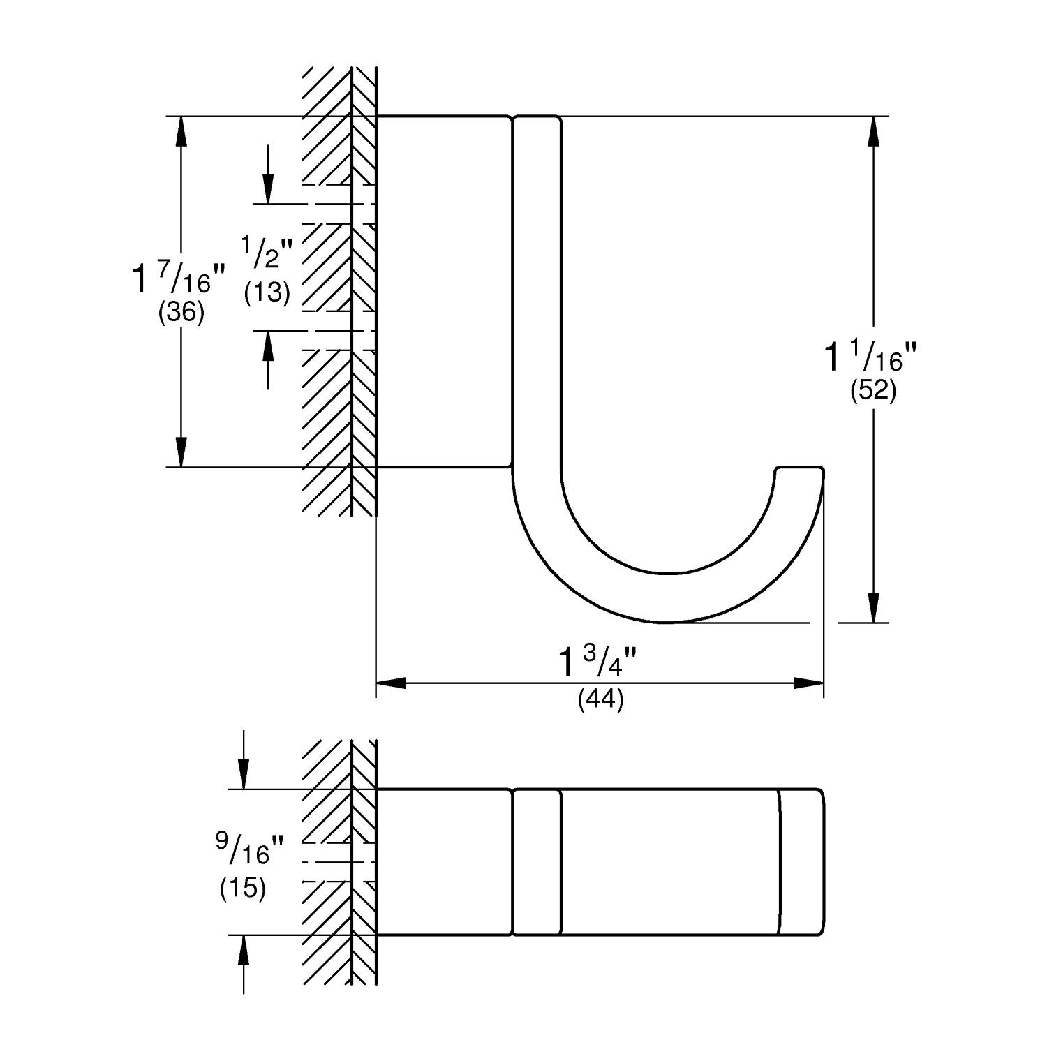 Крючок GROHE Selection, холодный рассвет глянец (41039GL0) - Вид №1