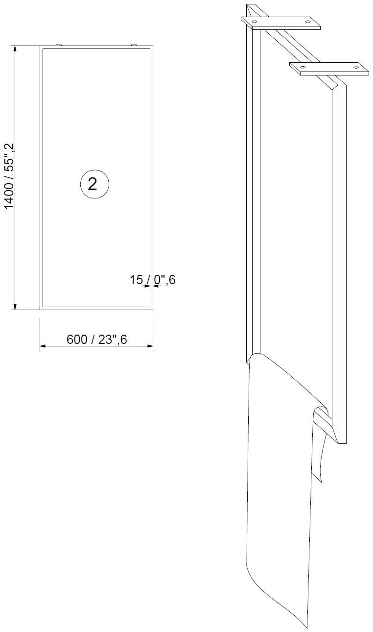 MOMA Design Полотенцедержатель потолочный из нержавеющей стали  Srvt 1-2-3  - Вид №4