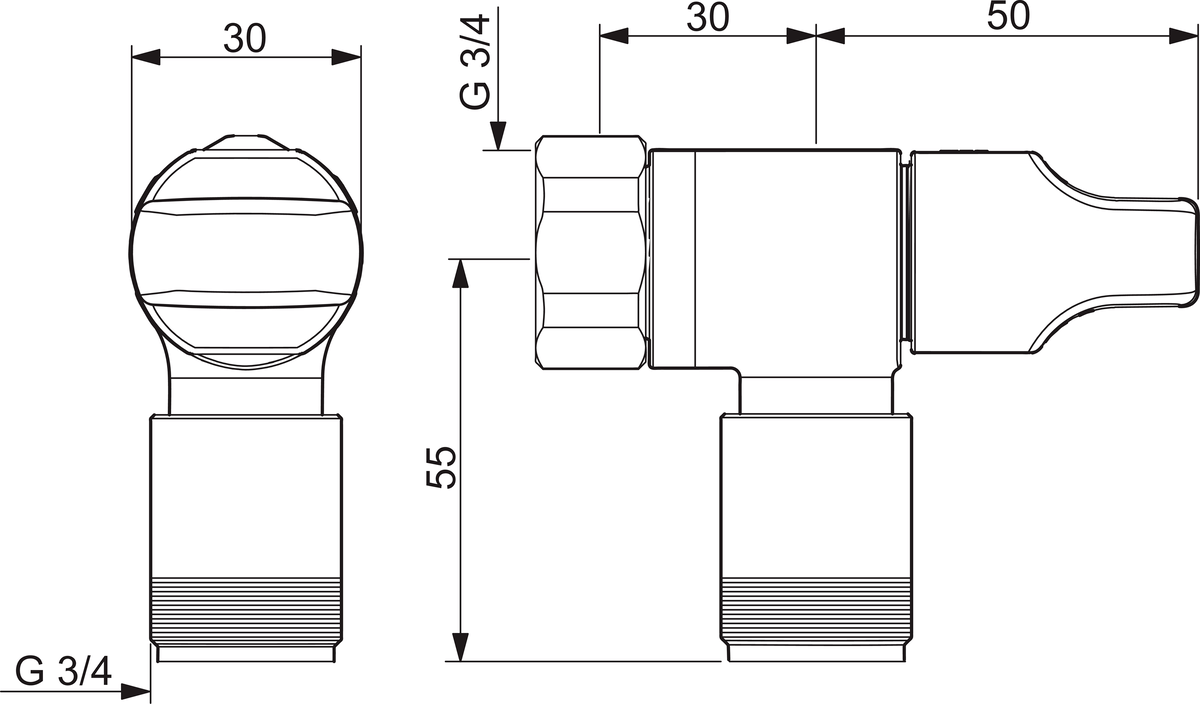 Oras 101201 Кран для холодной воды, G3/4 101201  Хром  - Вид №1
