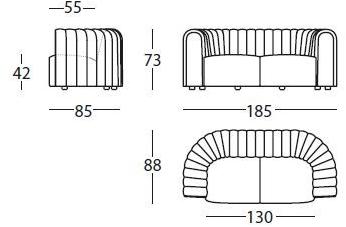 Sancal 2-местный тканевый диван Core sun-id-1490473 - Вид №7