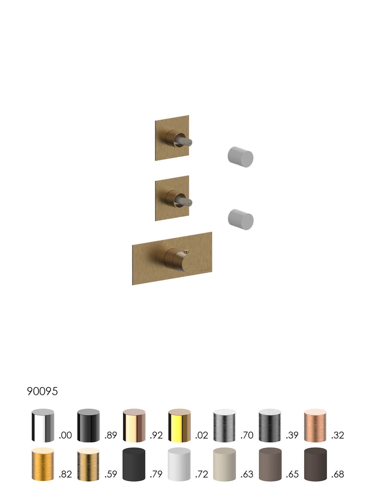 Термостатический смеситель для душа с 3 отверстиями Rubinetterie Frattini отдельная эстетика ARCH-00096850 - Вид №12