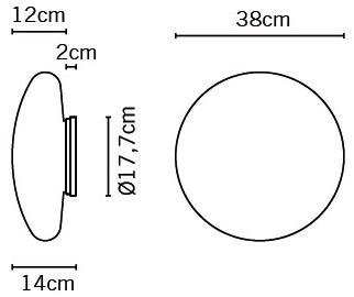 Fabbian Настенный светильник из стекла / потолочный светильник Lumi white sun-id-1514786 - Вид №5