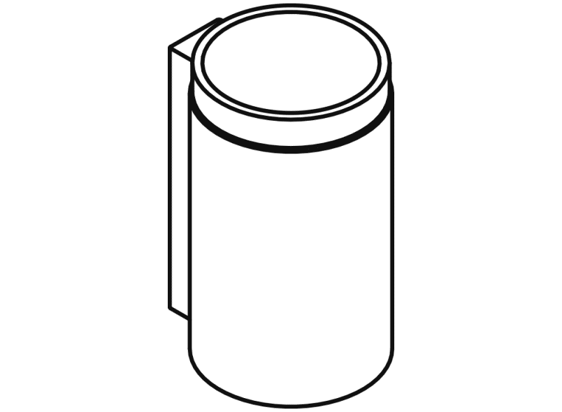 900.04.00040 Стеклянная кружка с держателем HEWI System 900 - Вид №2