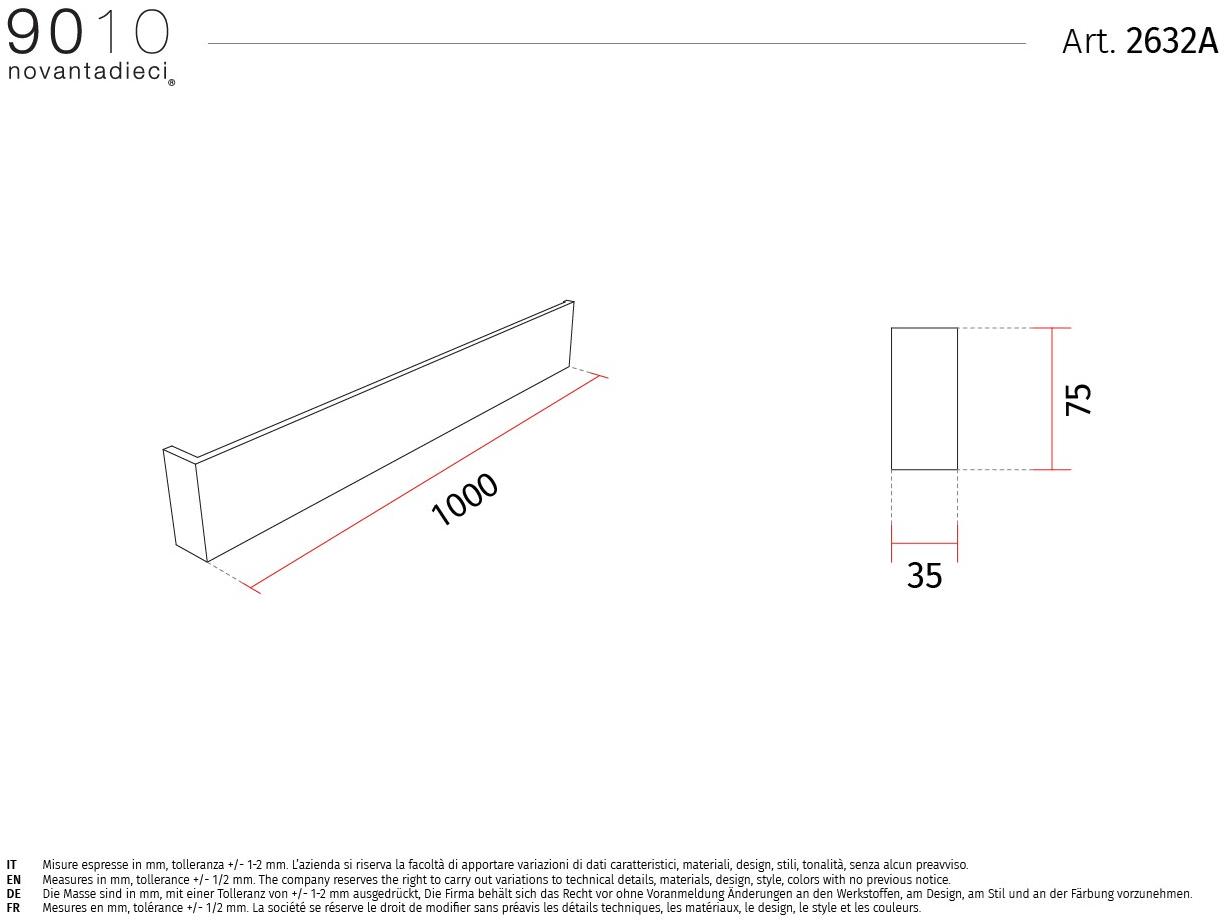 9010 novantadieci Регулируемый настенный светильник led из cristaly®  2632a/b/c/d  - Вид №1